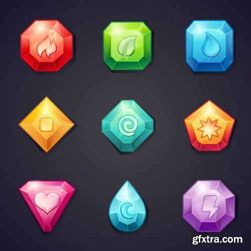 Game design elements in vector from stock #8 - 25 Eps