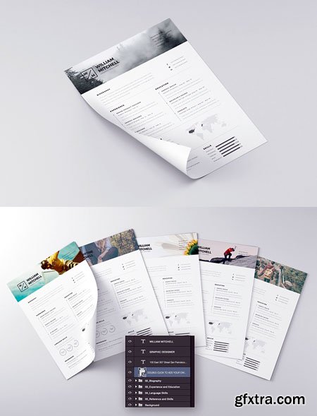 Clean Professional Resume PSD Template