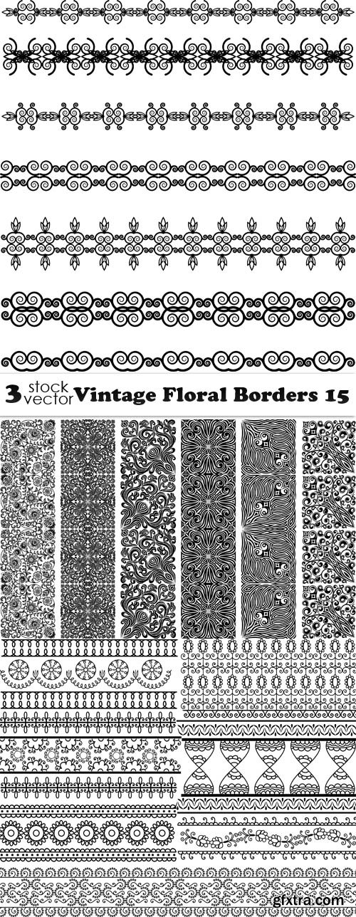 Vectors - Vintage Floral Borders 15