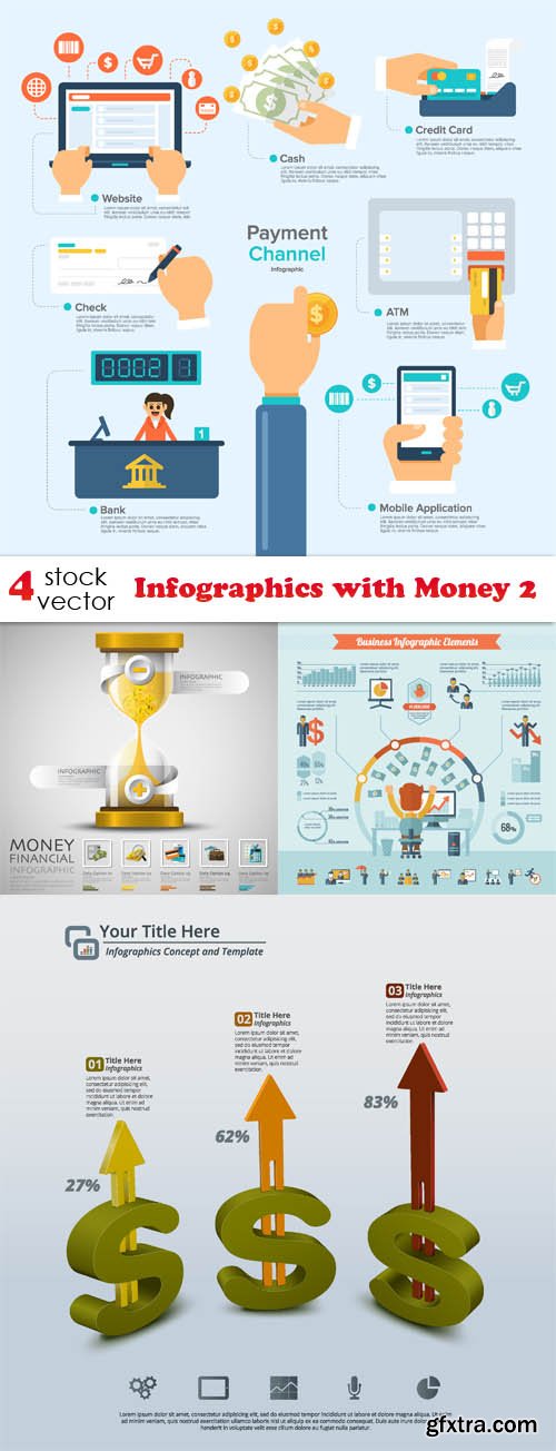 Vectors - Infographics with Money 2