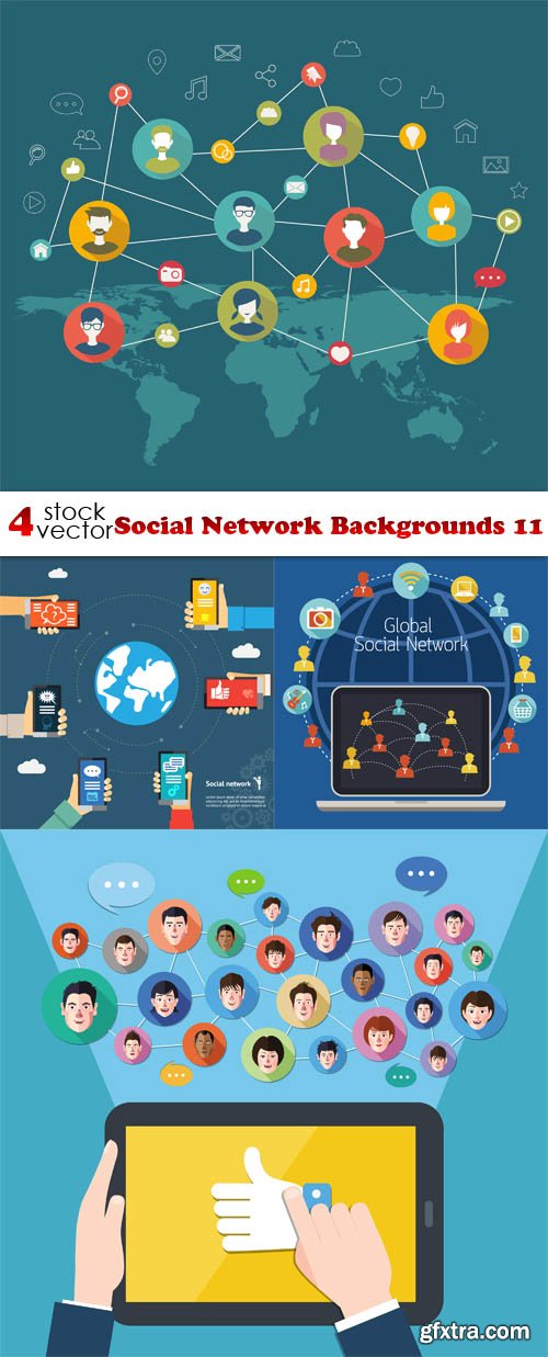 Vectors - Social Network Backgrounds 11