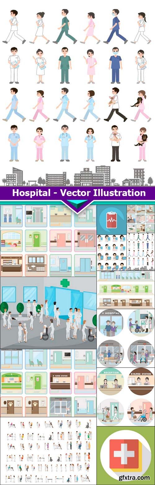 Hospital - Vector Illustration 12X EPS