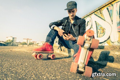 People on roller skates