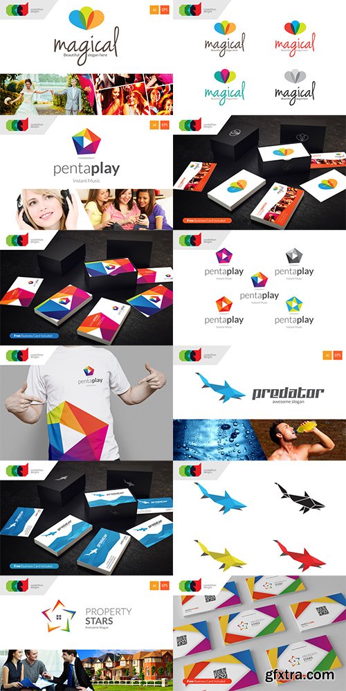 CM 20 Logos + 12 Biz Cards Bundle