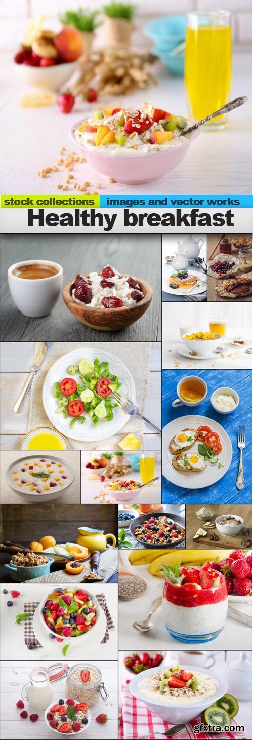 Healthy breakfast, 15 x UHQ JPEG