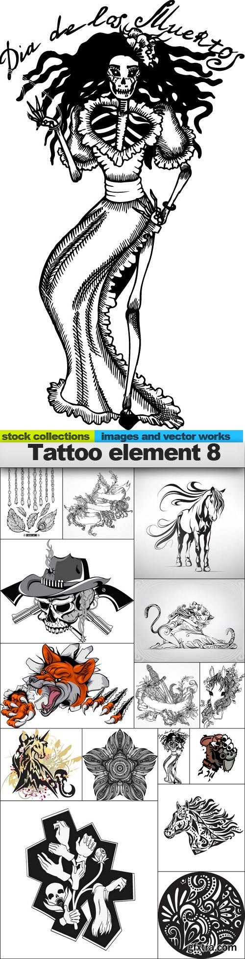 Tattoo element 8, 15 x EPS