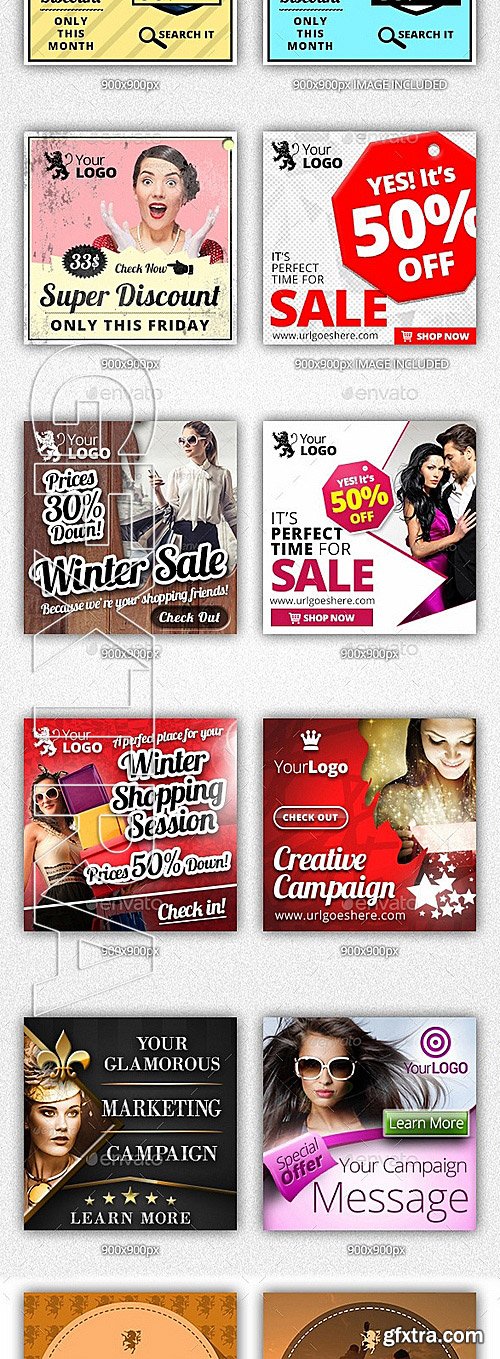 GraphicRiver - 56 Instagram Design Templates - 5 in 1 Bundle 12487586