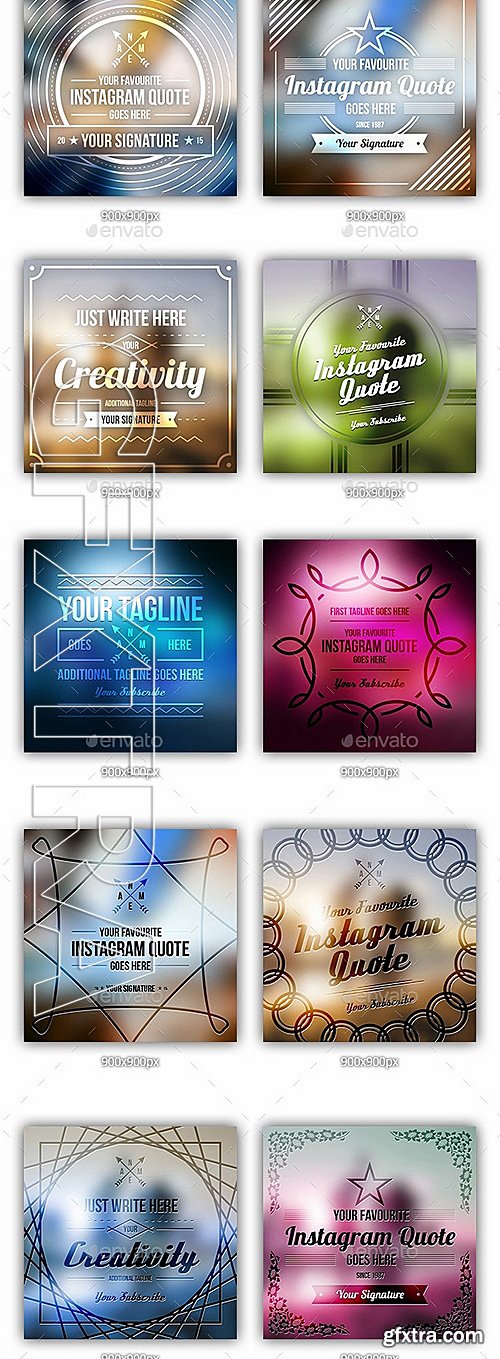 GraphicRiver - 56 Instagram Design Templates - 5 in 1 Bundle 12487586