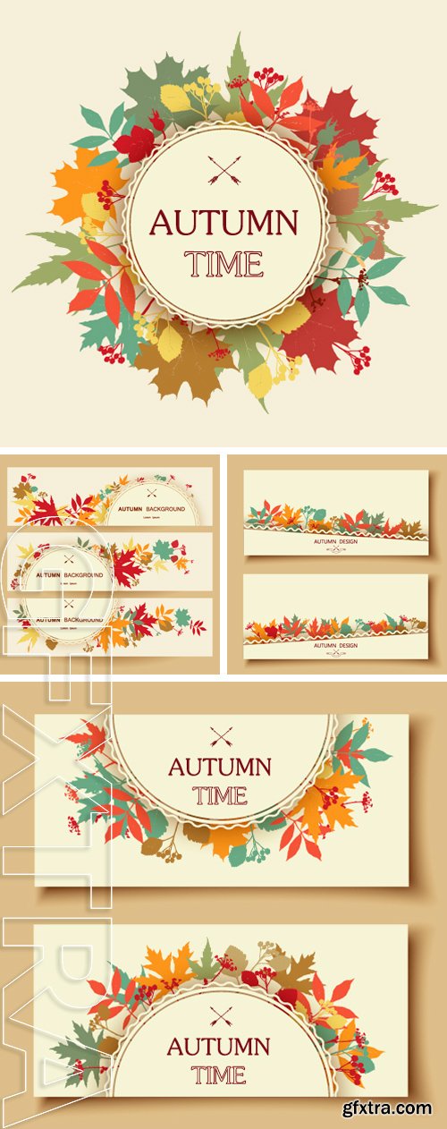 Stock Vectors - Autumn abstract floral background