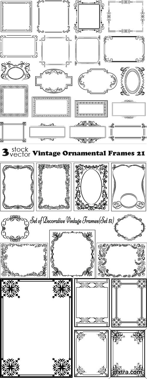 Vectors - Vintage Ornamental Frames 21