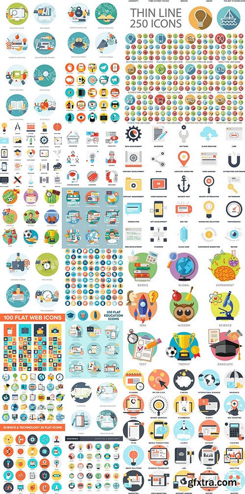 Flat Icon Vector Collection - 40x EPS