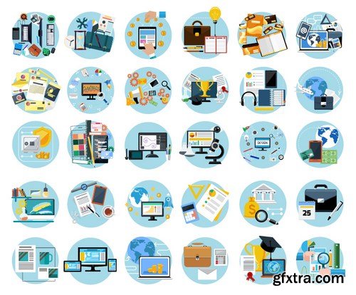 Flat Icon Vector Collection - 40x EPS