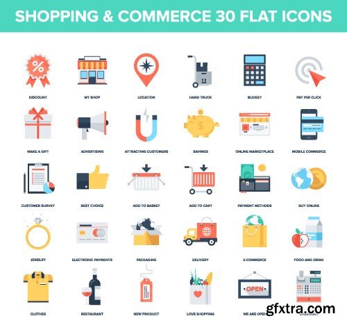 Flat Icon Vector Collection - 40x EPS