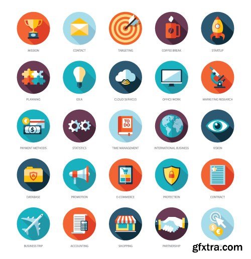 Flat Icon Vector Collection - 40x EPS