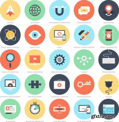 Flat Icon Vector Collection - 40x EPS