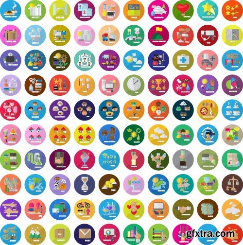 Flat Icon Vector Collection - 40x EPS