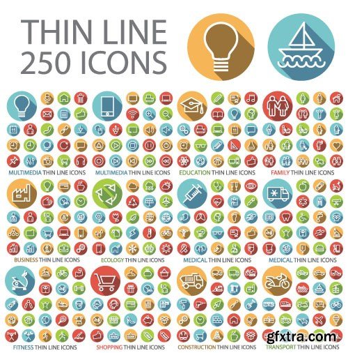 Flat Icon Vector Collection - 40x EPS