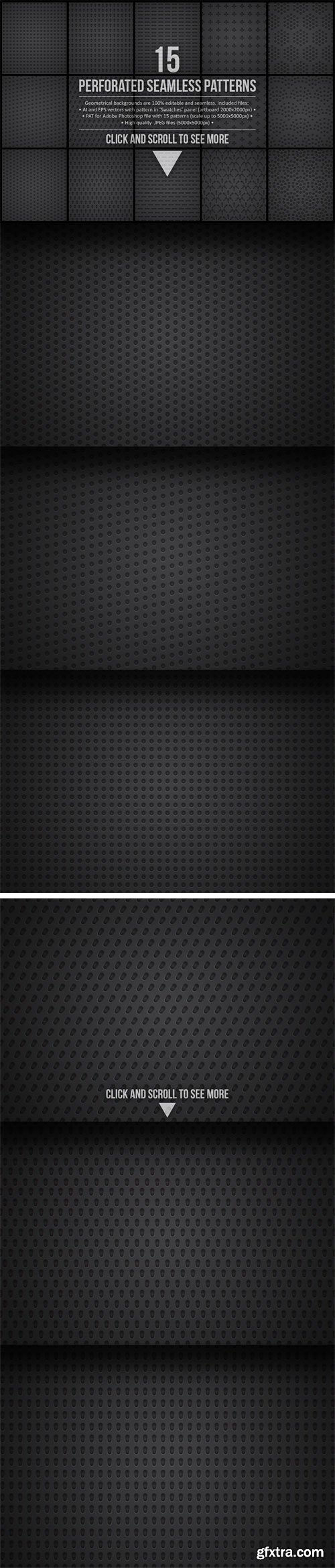 CM 334901 - 15 Seamless Perforated Patterns