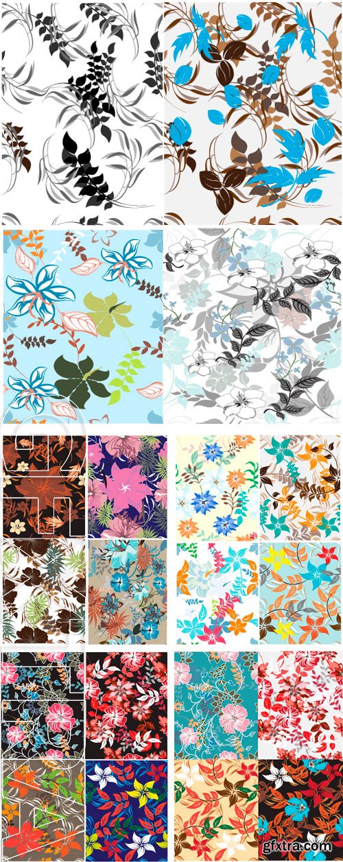 Stock Vectors - Floral Seamless Pattern - Illustration Flower, Single Flower, Floral Pattern, Pattern, Backgrounds