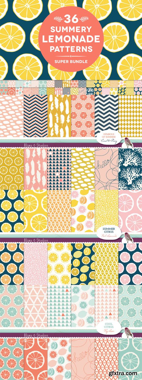 36 Summery Lemonade Patterns Bundle - CM 65122