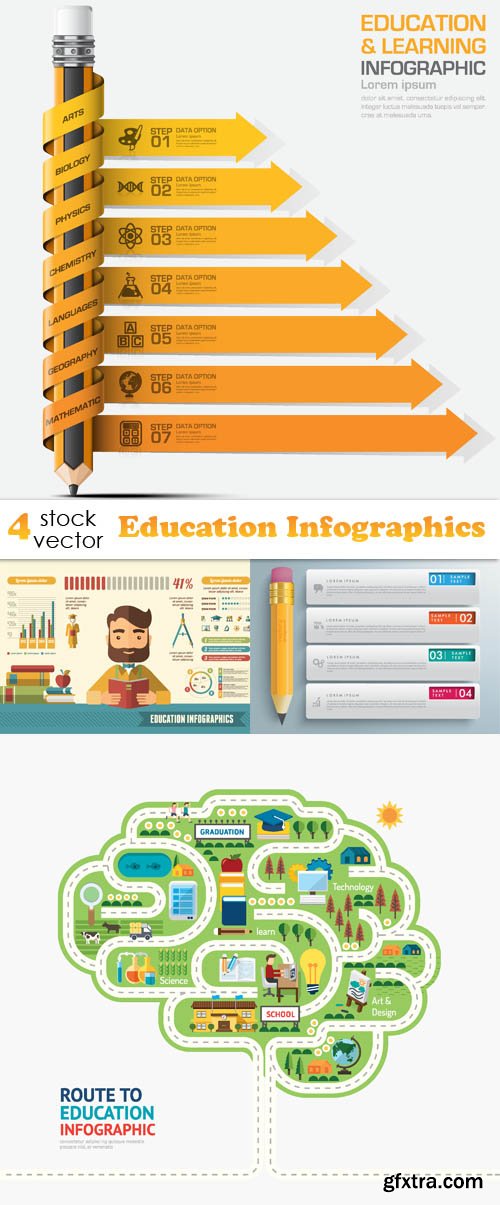 Vectors - Education Infographics