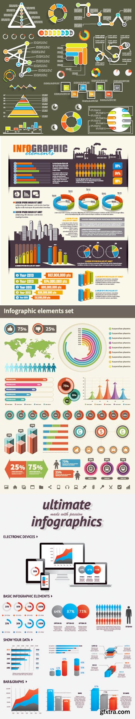 Infographic with Diagrams Elements Design Illustration Vector EPS