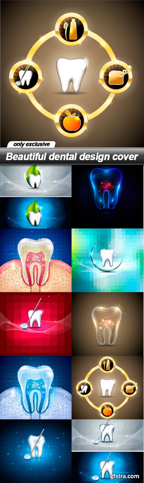 Beautiful dental design cover - 10 EPS