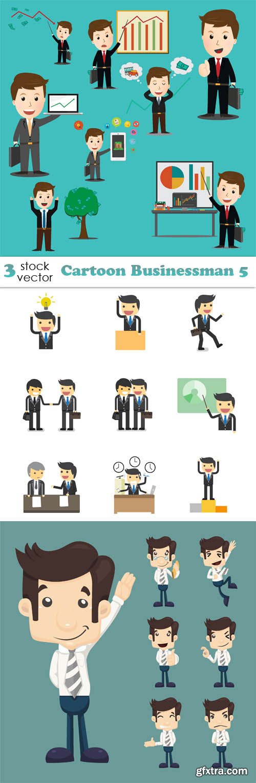 Vectors - Cartoon Businessman 5