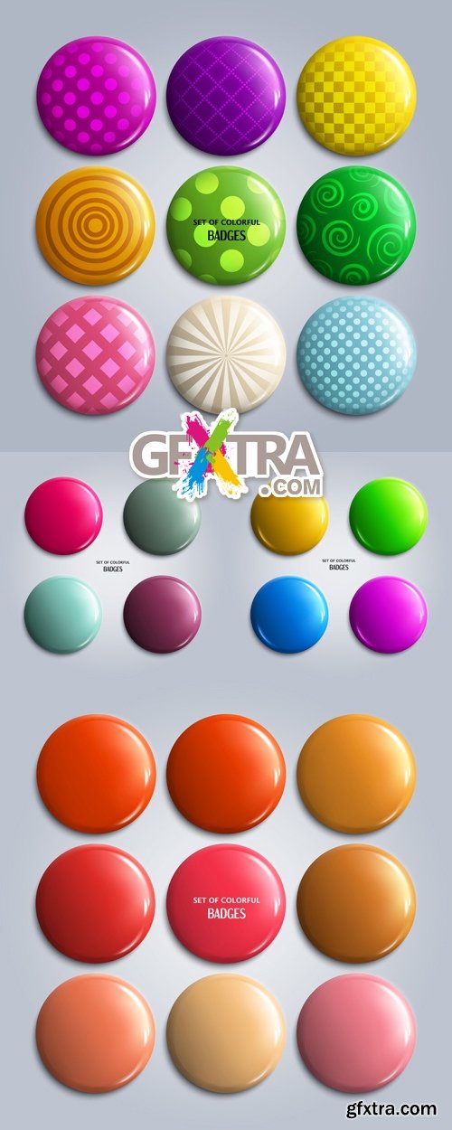 Colorful Badges Vector