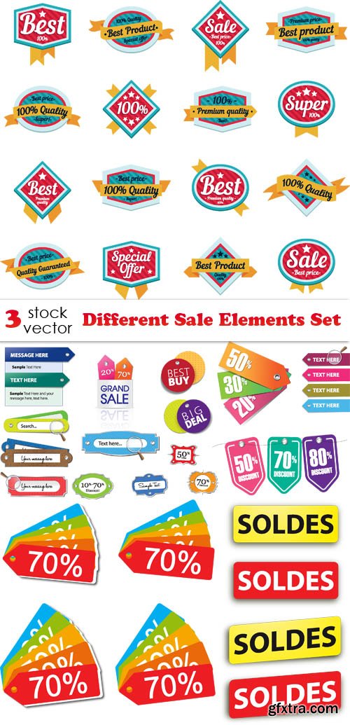 Vectors - Different Sale Elements Set