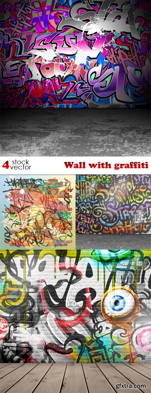 Vectors - Wall with graffiti