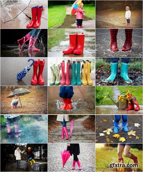 Collection of baby autumn rain rubber boot umbrella woman people 25 HQ Jpeg