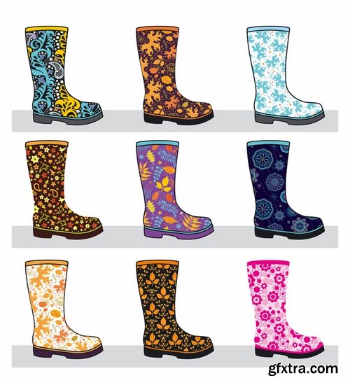 Collection of baby autumn rain rubber boot umbrella 25 EPS