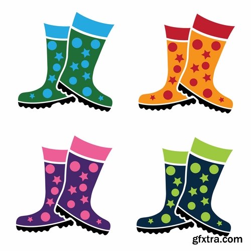 Collection of baby autumn rain rubber boot umbrella 25 EPS