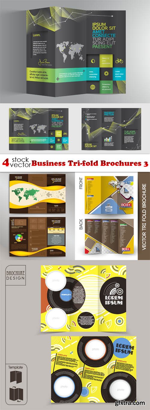 Vectors - Business Tri-fold Brochures 3