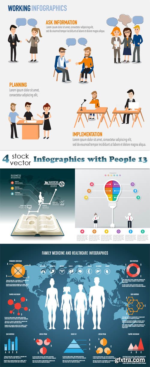 Vectors - Infographics with People 13