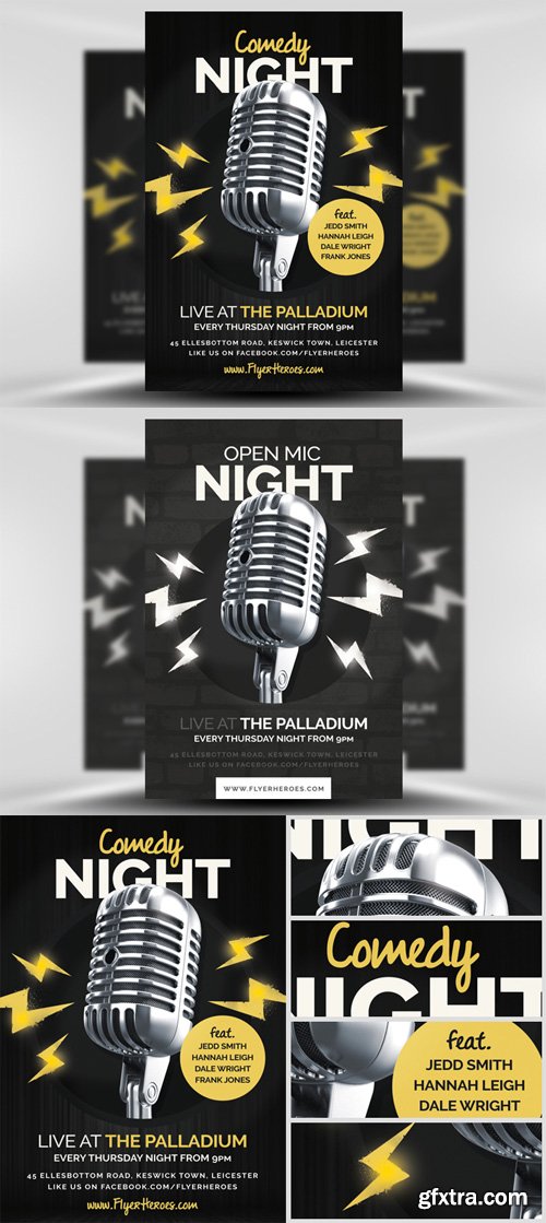 Open Mic / Comedy Night Flyer Template