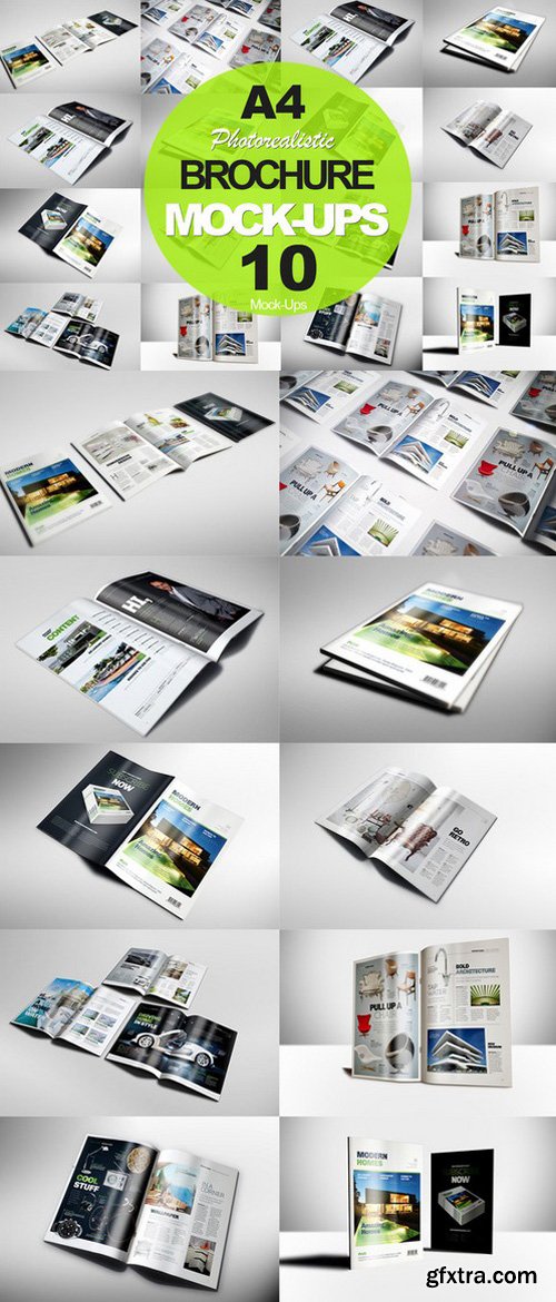 CM - A4 Brochure Magazine Mock-ups 348194