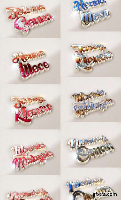 Graphicriver 30 Bundle 3D Text Effect 0615 11927482