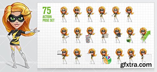 Cute Girl Superhero Character ULTIMATE PACK