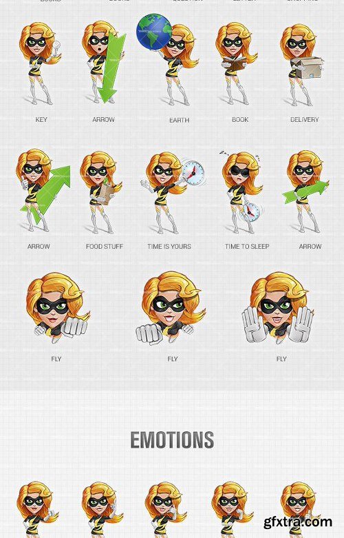 Cute Girl Superhero Character ULTIMATE PACK