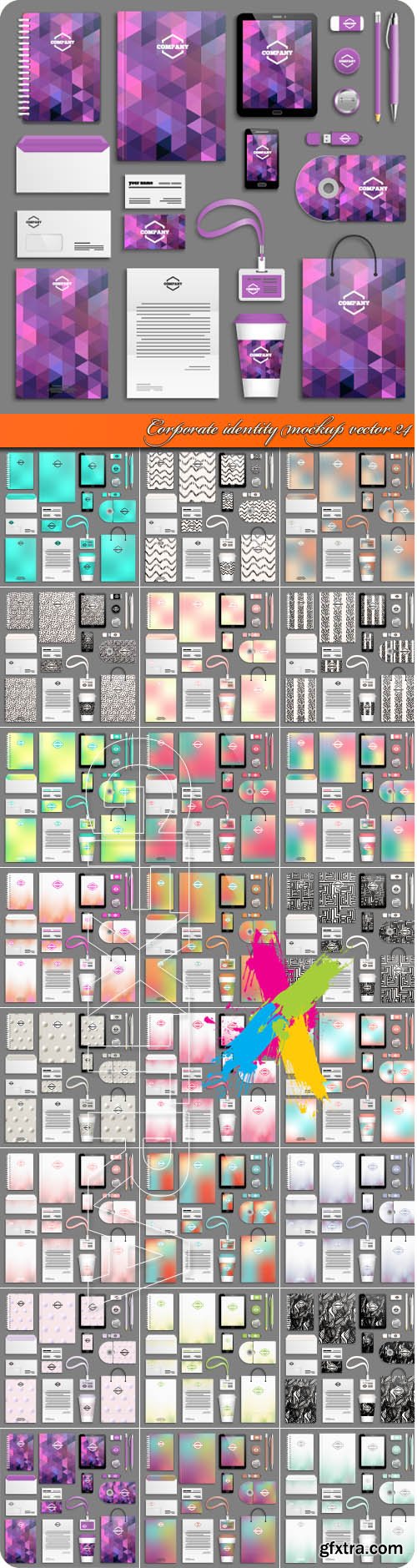 Corporate identity mockup vector 24