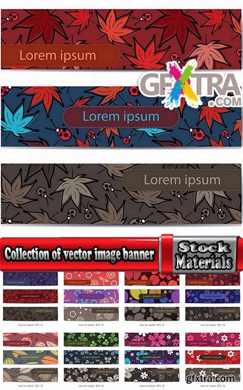 Collection of vector image flyer banner brochure business card #4-25 Eps