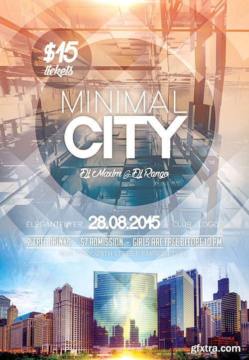Minimal City Flyer PSD Template + Facebook Cover
