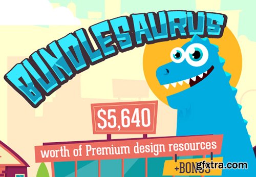 Bundlesaurus $5,640 Worth of Premium Design Resources + The Ultimate Creative & Inkspiration Bundles