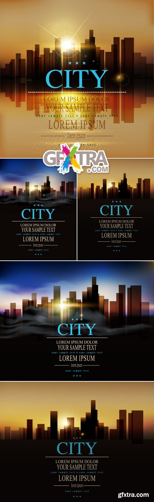 City Backgrounds Vector