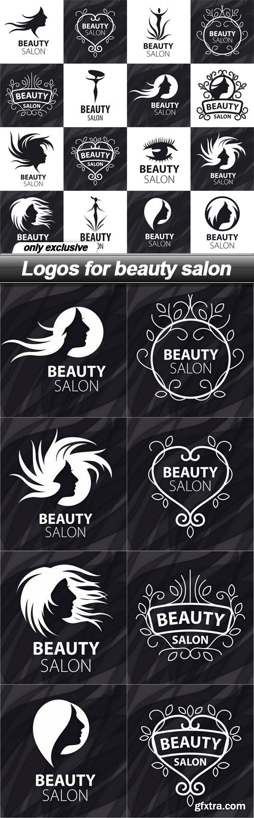 Logos for beauty salon - 9 EPS