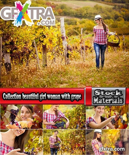 Collection beautiful girl woman with grape berry #2-25 HQ Jpeg