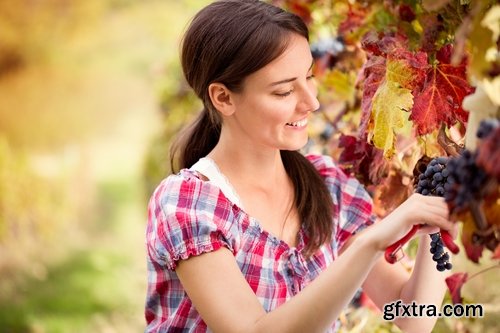 Collection beautiful girl woman with grape berry #2-25 HQ Jpeg