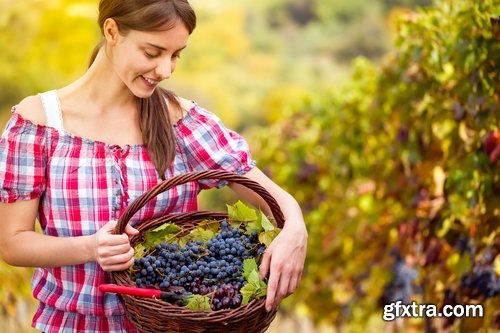 Collection beautiful girl woman with grape berry #2-25 HQ Jpeg